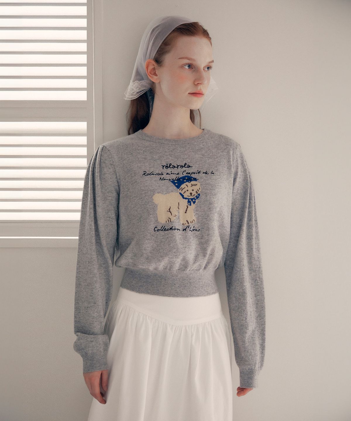 로라로라(ROLAROLA) ROLA PUPPY PUFF SLEEVE KNIT GRAY