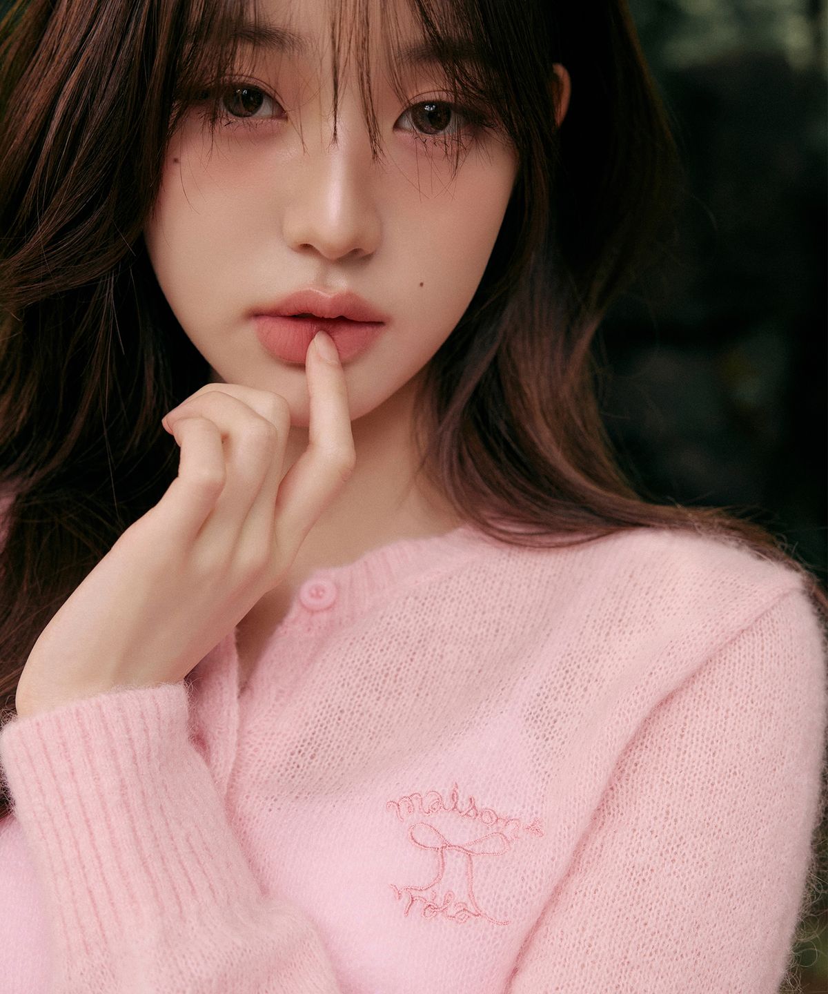 로라로라(ROLAROLA) MOHAIR WOOL BLENDED CARDIGAN PINK