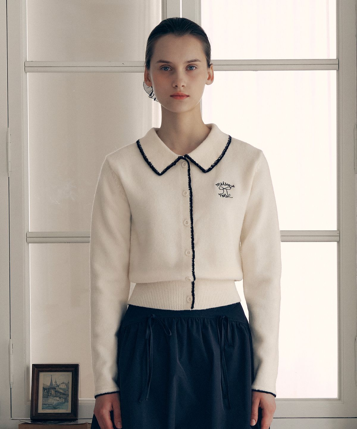 로라로라(ROLAROLA) ROLA LACE COLLAR CARDIGAN IVORY