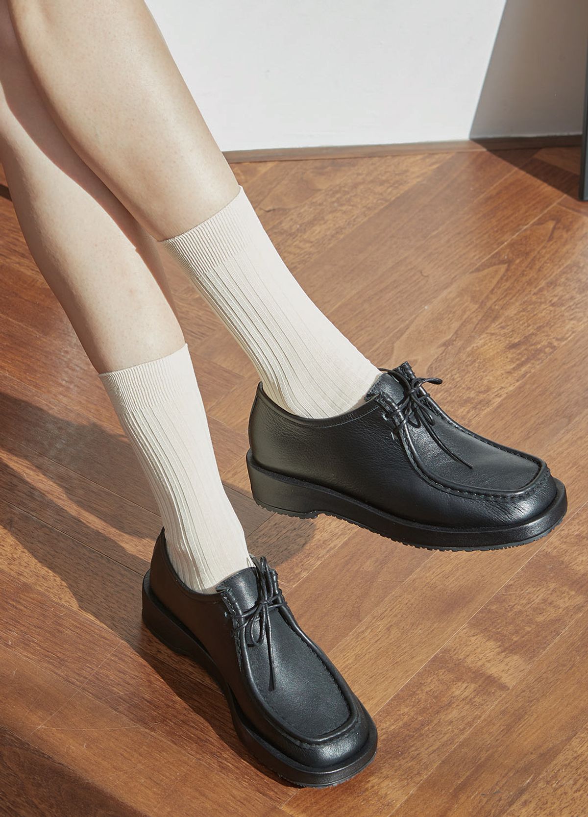 삭스타즈(SOCKSTAZ) STW137 Woman Silket Rib Crew Socks