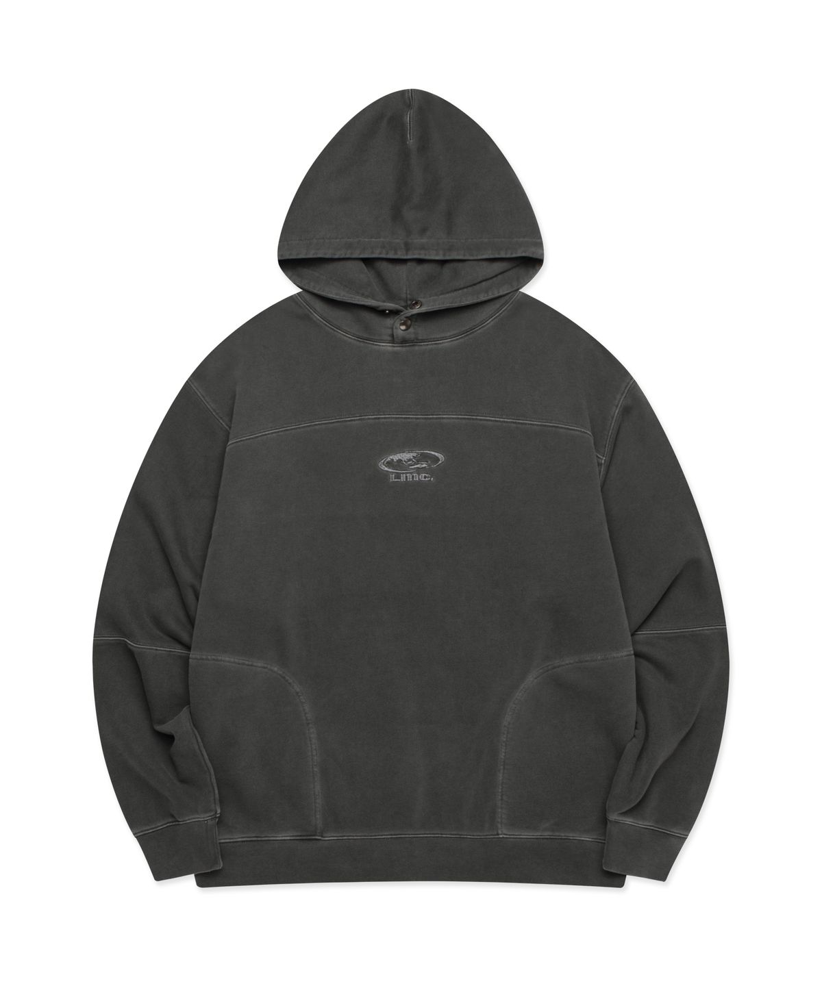 엘엠씨(LMC) PIGMENT DYED OVAL GLOBE HOODIE black
