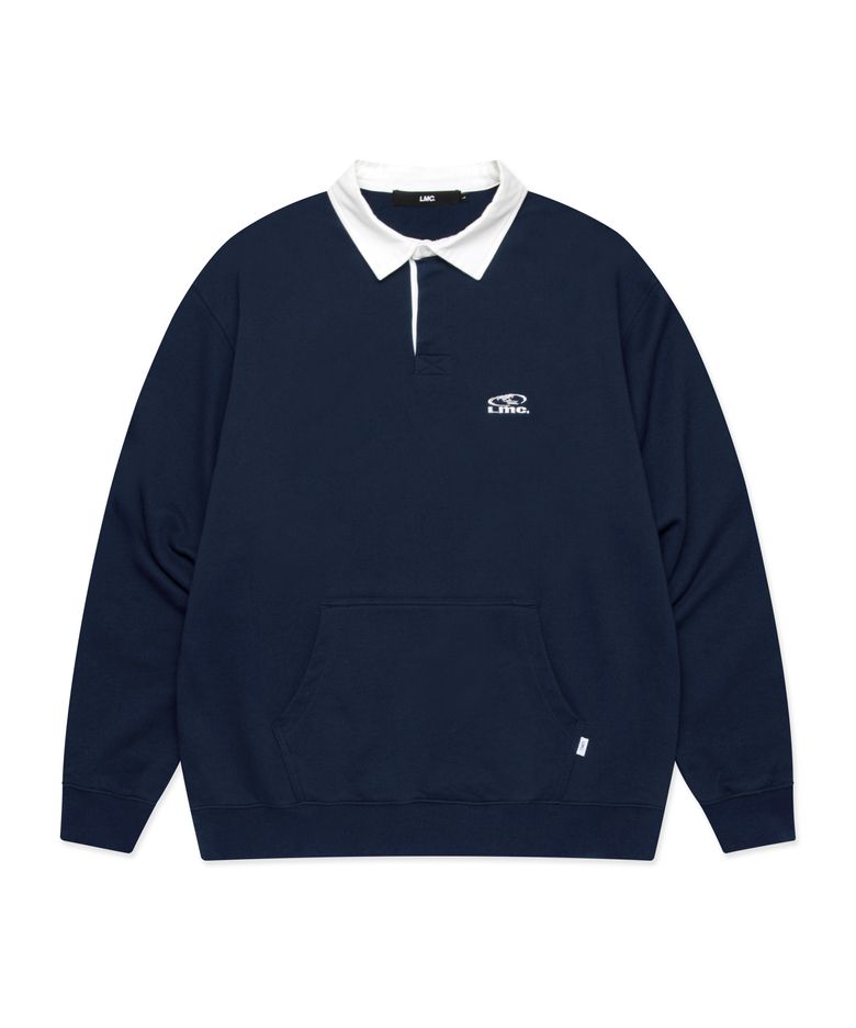 OVAL COLLAR SWEATSHIRT navy