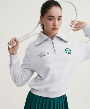 W 프레피 하프집업 맨투맨