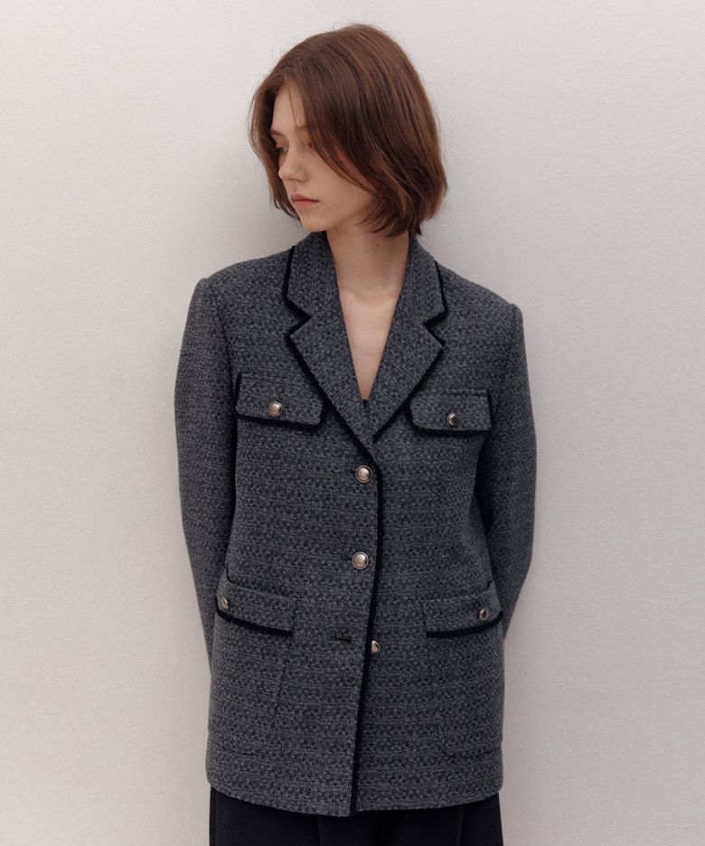 TAILORED TWEED JK (GREY)