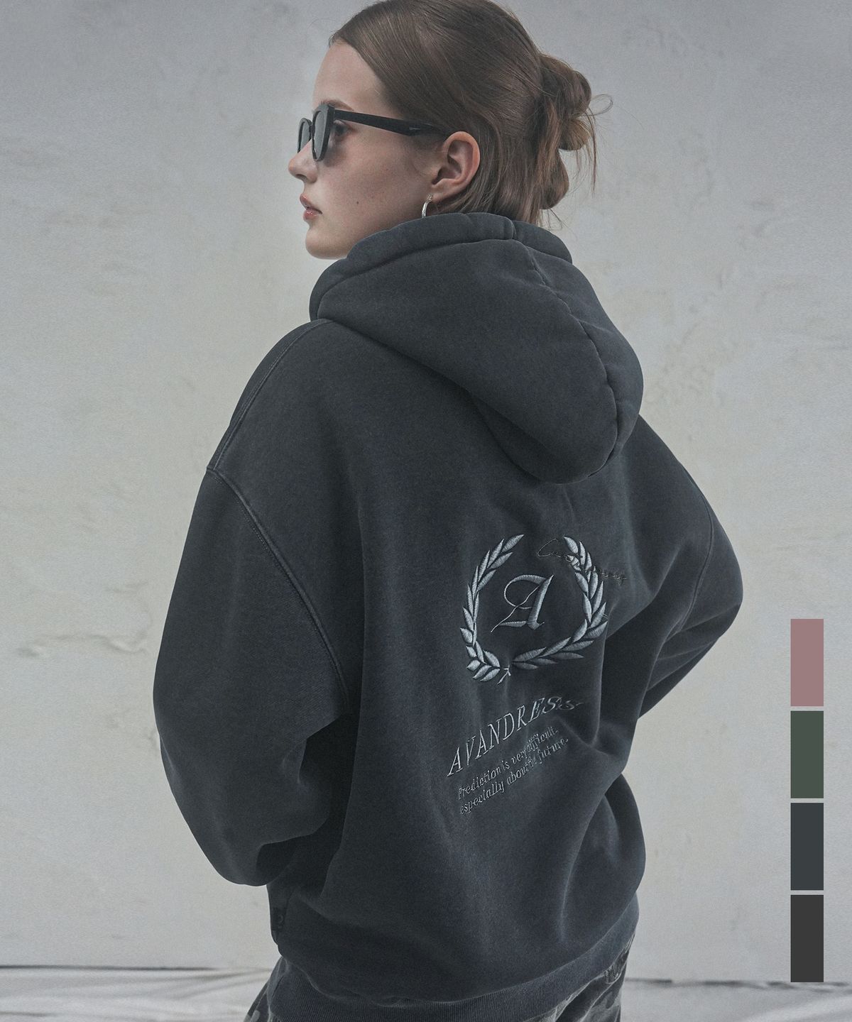 어반드레스(AVANDRESS) UNISEX LAUREL OVERSIZED HOODIE - 4COL(N)