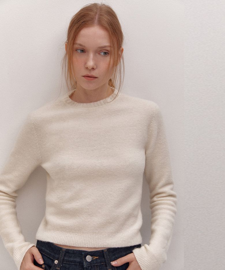 YAK BASIC WHOLE GARENT PULL OVER KN (IVORY)