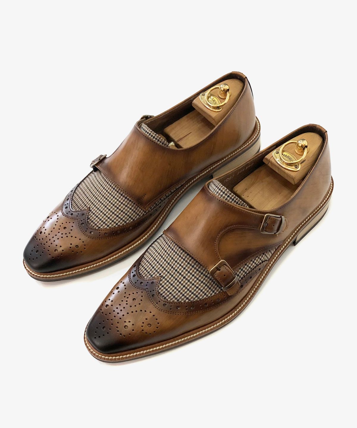 조앤슈(JOENSHOE) 드보르작 콤보체크 몽크스트랩 라이트브라운