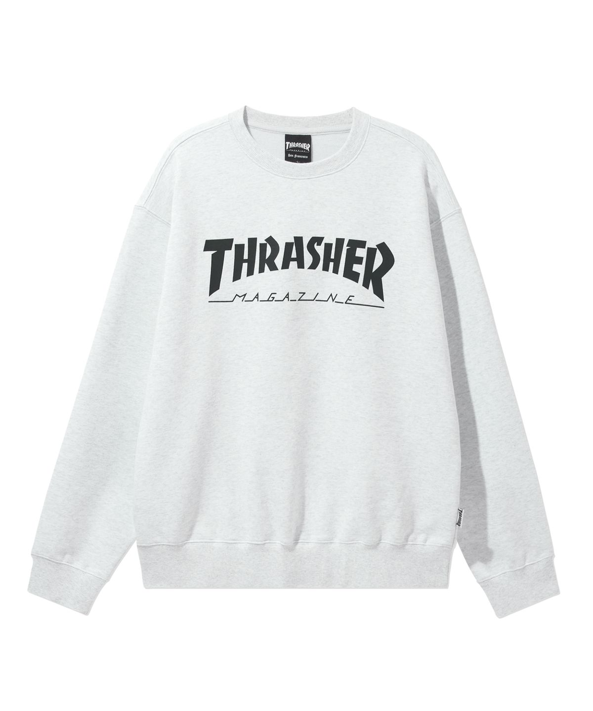 트레셔(THRASHER) 매거진 로고 맨투맨 화이트 멜란지