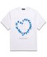 Heart typo  오버핏 반팔 티셔츠 (VS0110) 화이트