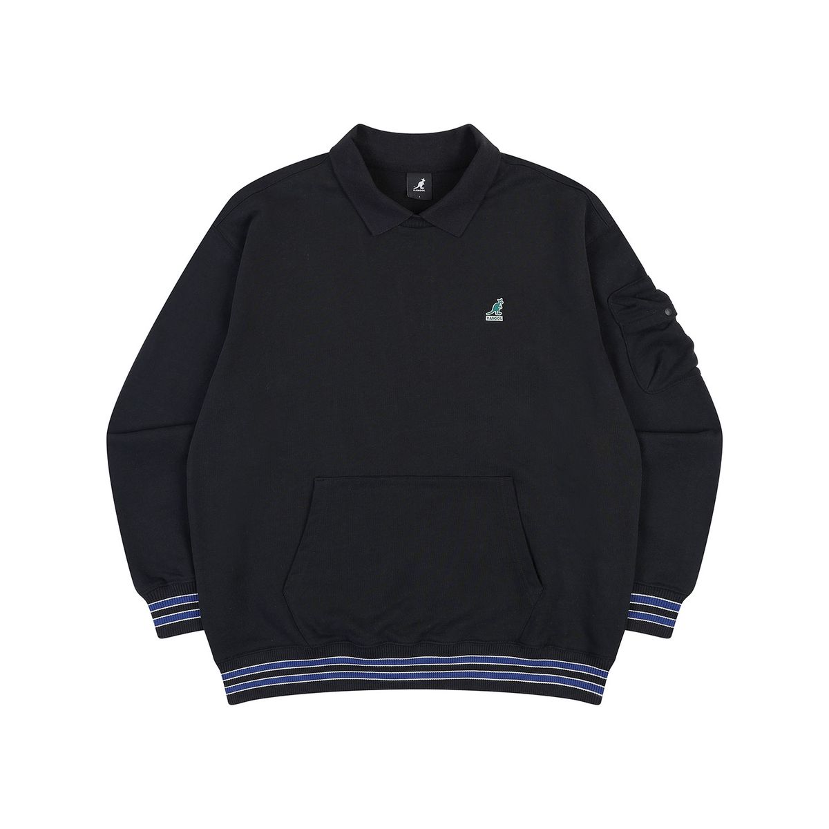 캉골(KANGOL) 칼리지 애슬리트 스웨트셔츠 1763 블랙