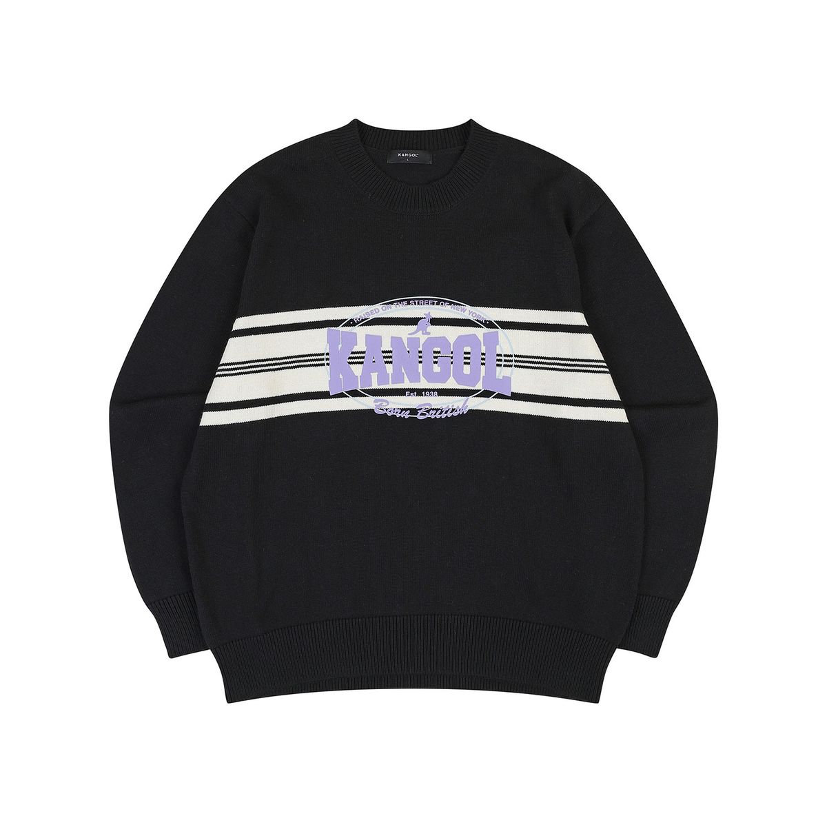 캉골(KANGOL) 칼리지 바시티 스웨터 1887 블랙