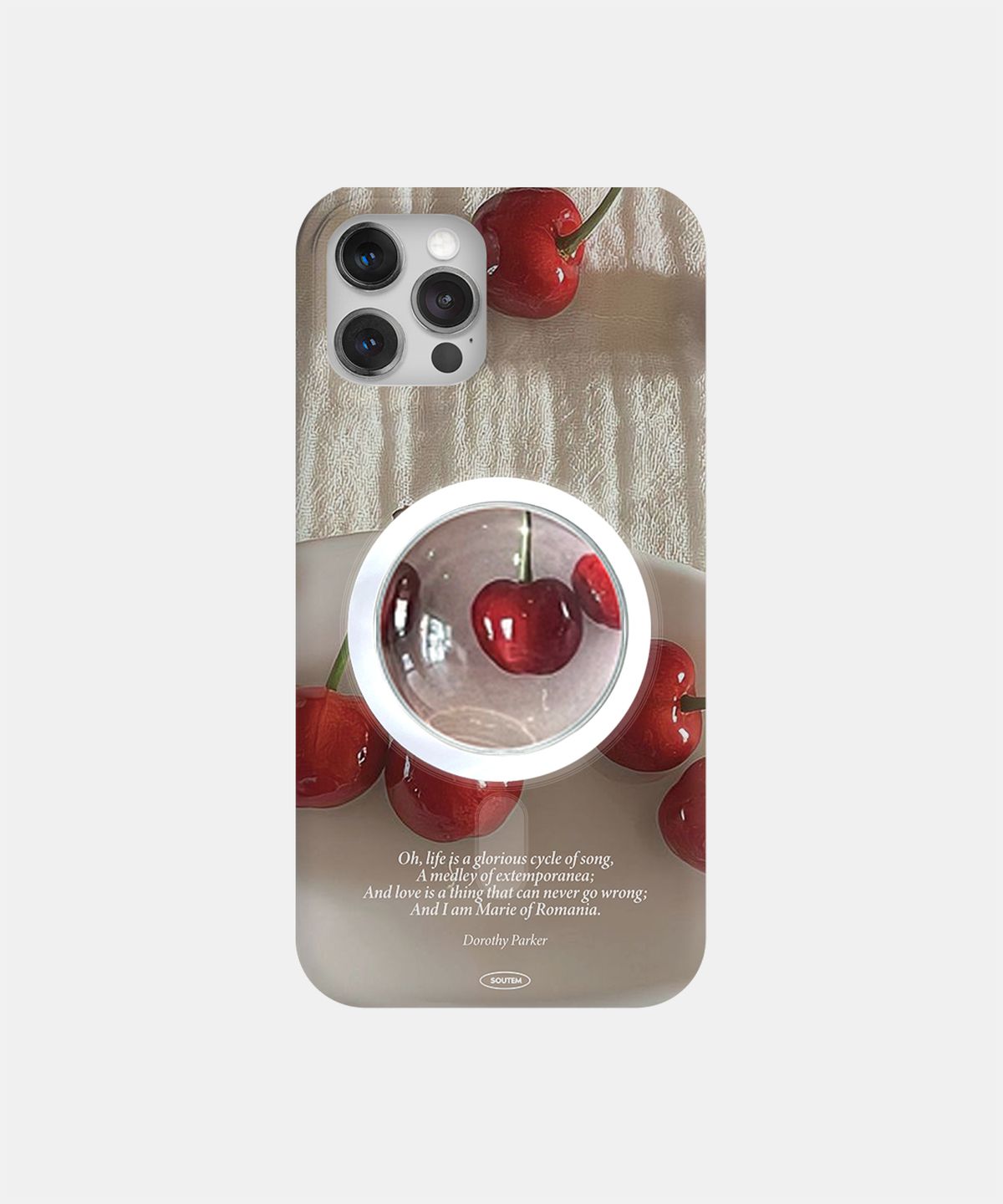 소유템(SOUTEM) [Magsafe] Inner Piece Cherry_Slim Hard Phone Case Tok Set