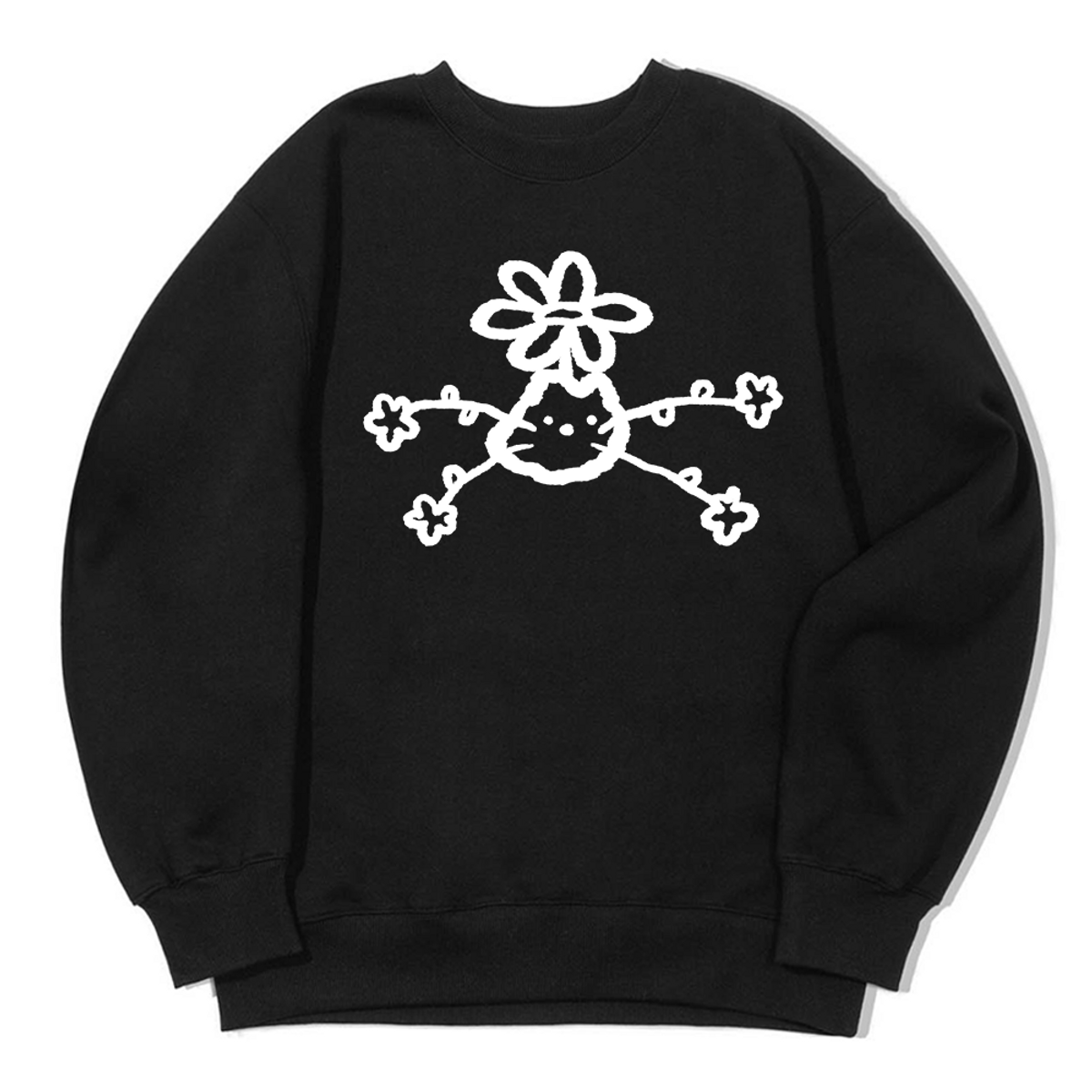 어썸어스(AWESOMEUS) LINE FLOWER CAT SWEAT SHIRTS_3 COLOR