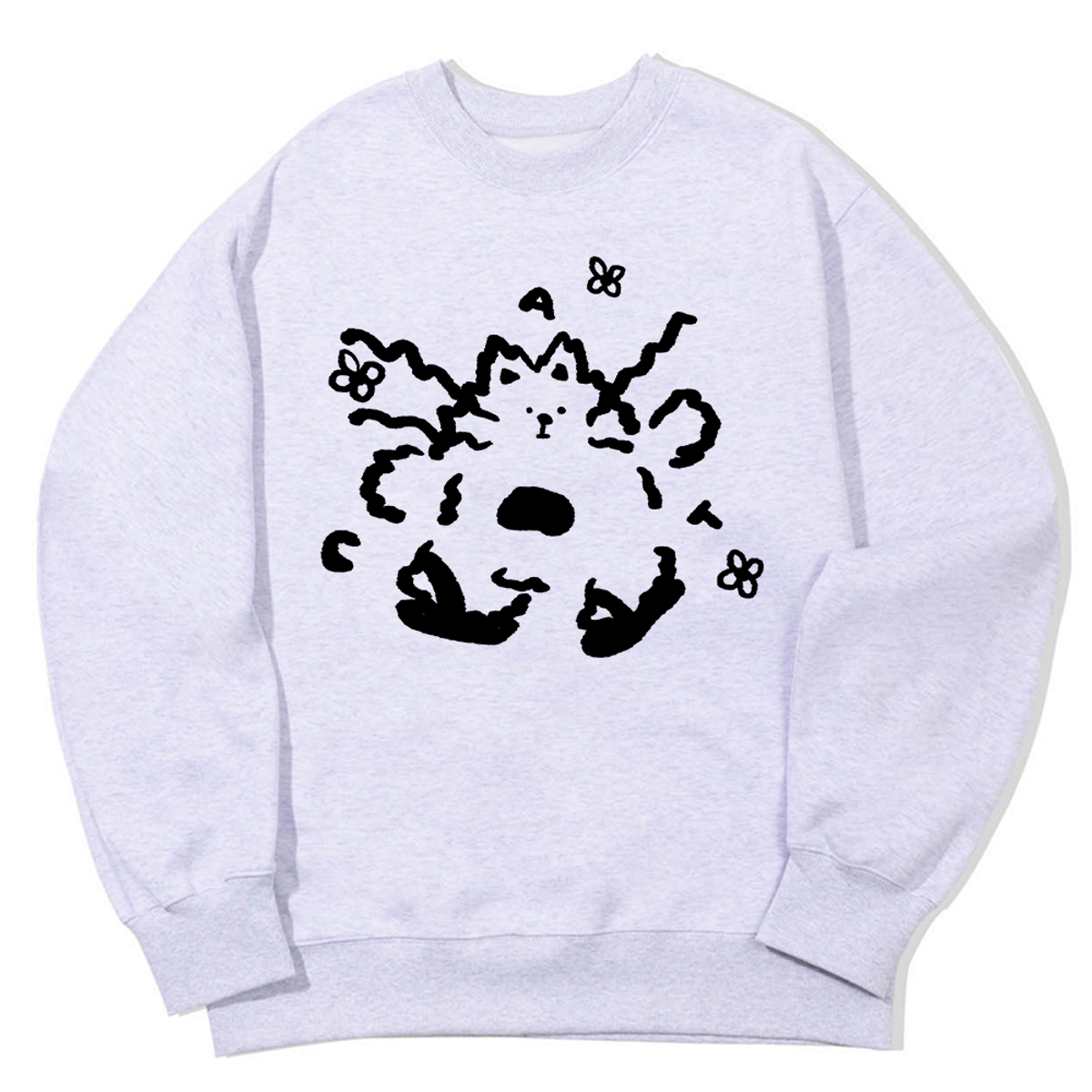 어썸어스(AWESOMEUS) CAT ON SPRING WALK SWEAT SHIRTS_3 COLOR