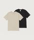 베이직 반팔 티셔츠 2팩 Beige/Black