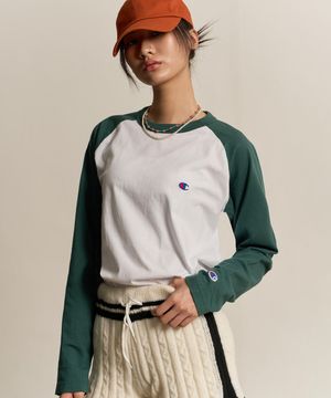 C로고 나그랑 긴팔 티셔츠 Dark Green