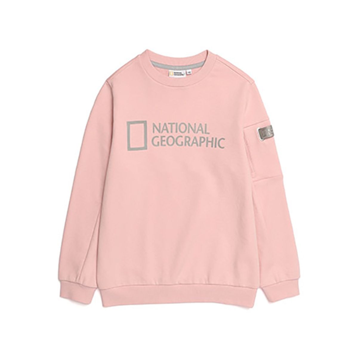 내셔널지오그래픽 키즈(NATIONAL GEOGRAPHIC KIDS) N213KSW230 재귀반사 프린트 맨투맨 PINK