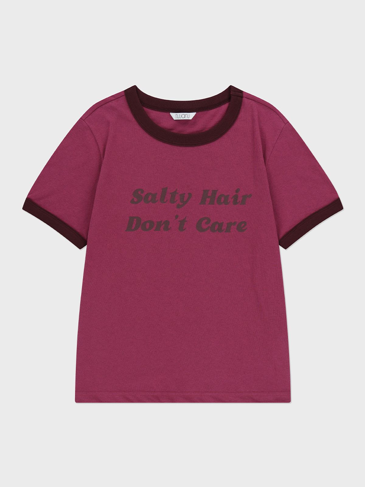 누아누(NUUANU) Don’t care Tee_Maroon
