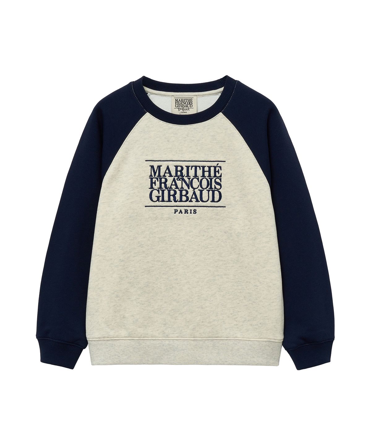 마리떼 키즈(MARITHÉ KIDS) ENFANT CLASSIC LOGO COLOR BLOCK SWEATSHIRT oatmeal