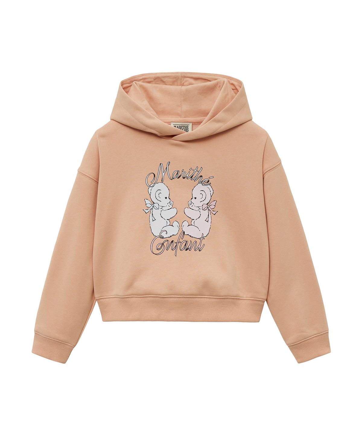 마리떼 키즈(MARITHÉ KIDS) ENFANT W BABY BEAR CROP HOODIE coral
