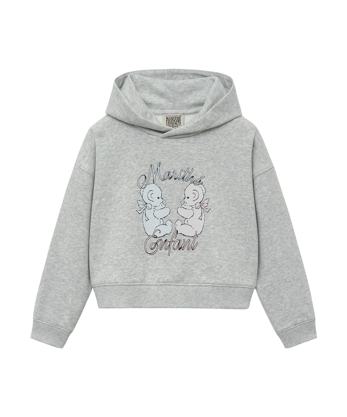 마리떼 키즈(MARITHÉ KIDS) ENFANT W BABY BEAR CROP HOODIE light heather gray