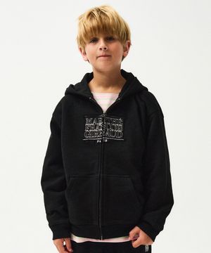 KIDS CLASSIC LOGO HOODIE ZIPUP black