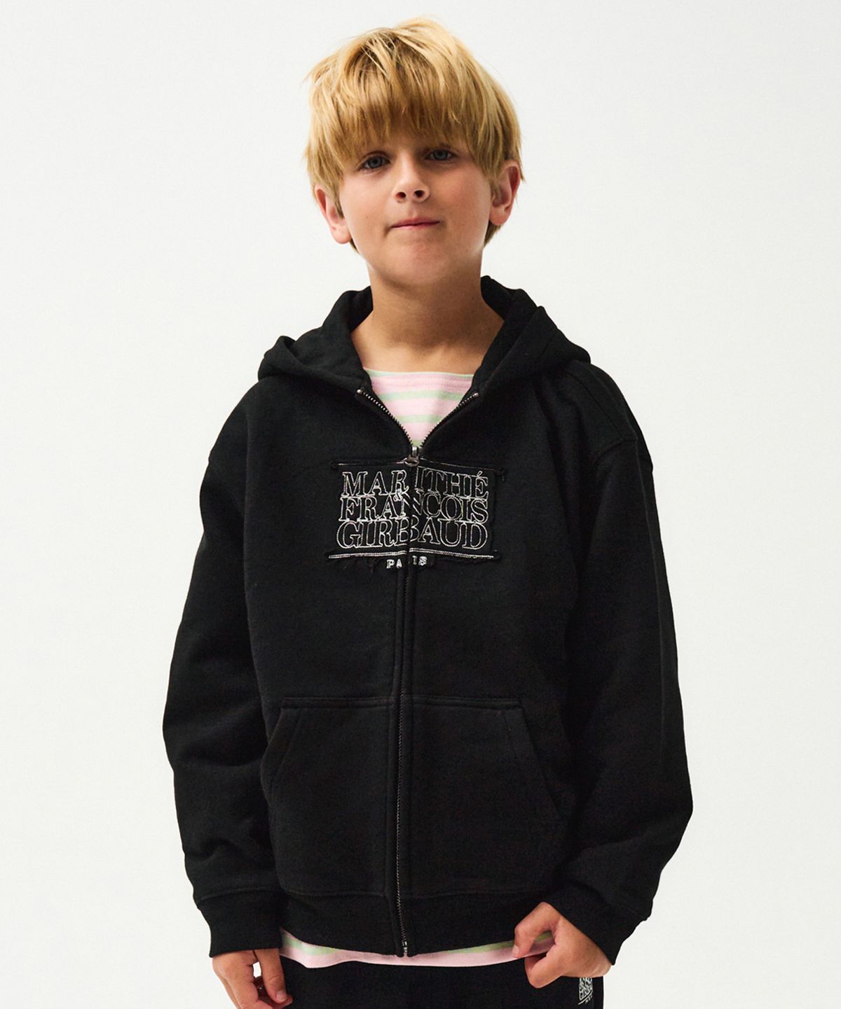 마리떼 키즈(MARITHÉ KIDS) KIDS CLASSIC LOGO HOODIE ZIPUP black