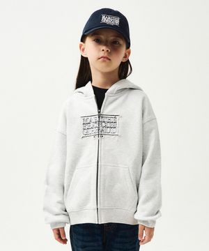 KIDS CLASSIC LOGO HOODIE ZIPUP light heather gray