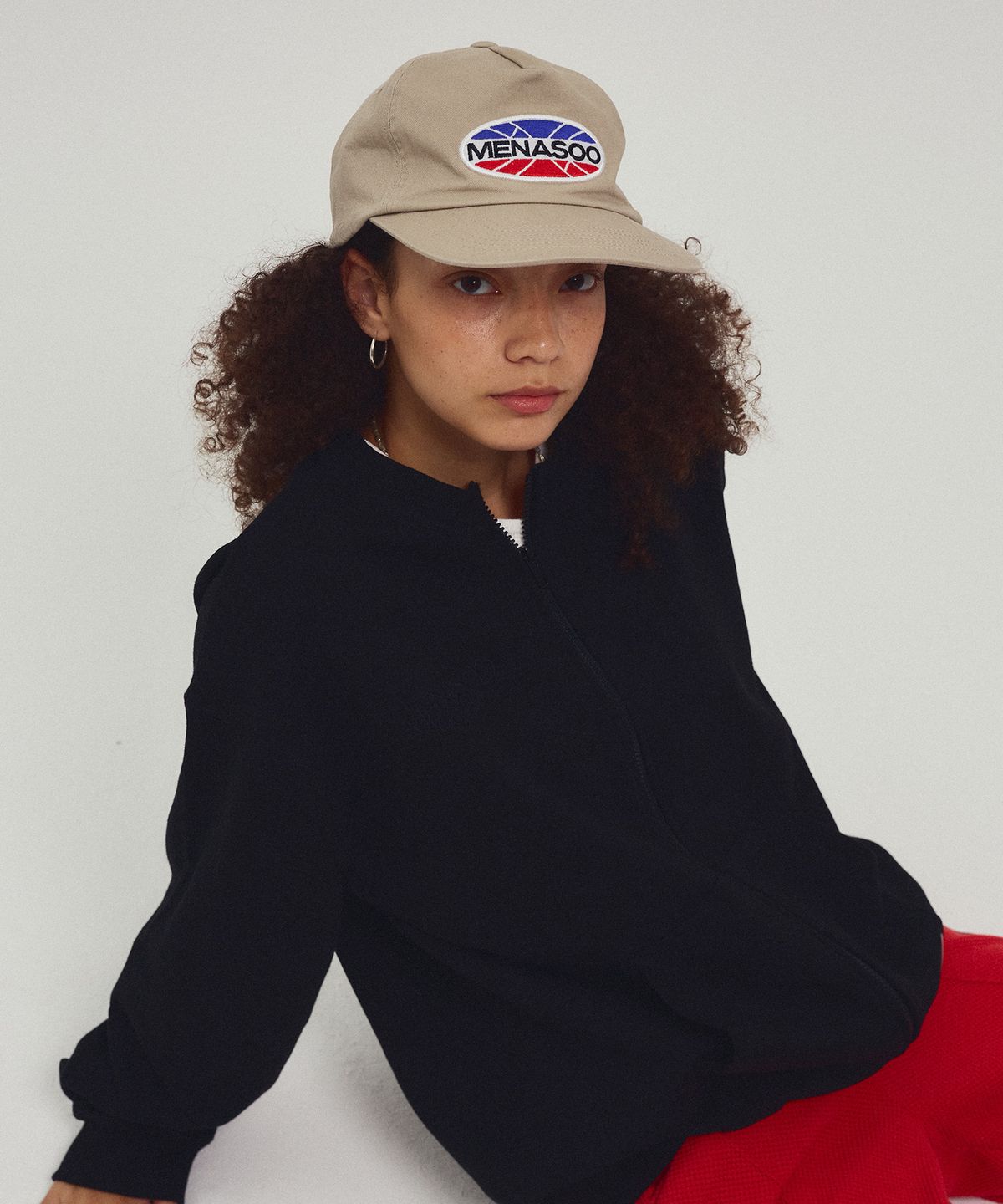 미나수(MENASOO) Menasoo Logo Cap_Beige
