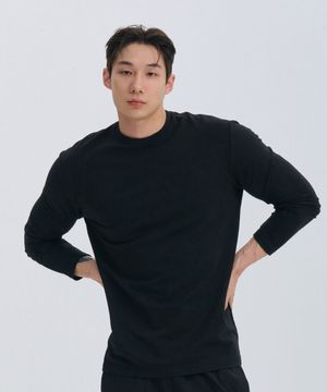 시그니처 헤비메쉬 머슬핏 긴팔 티셔츠 (2color)