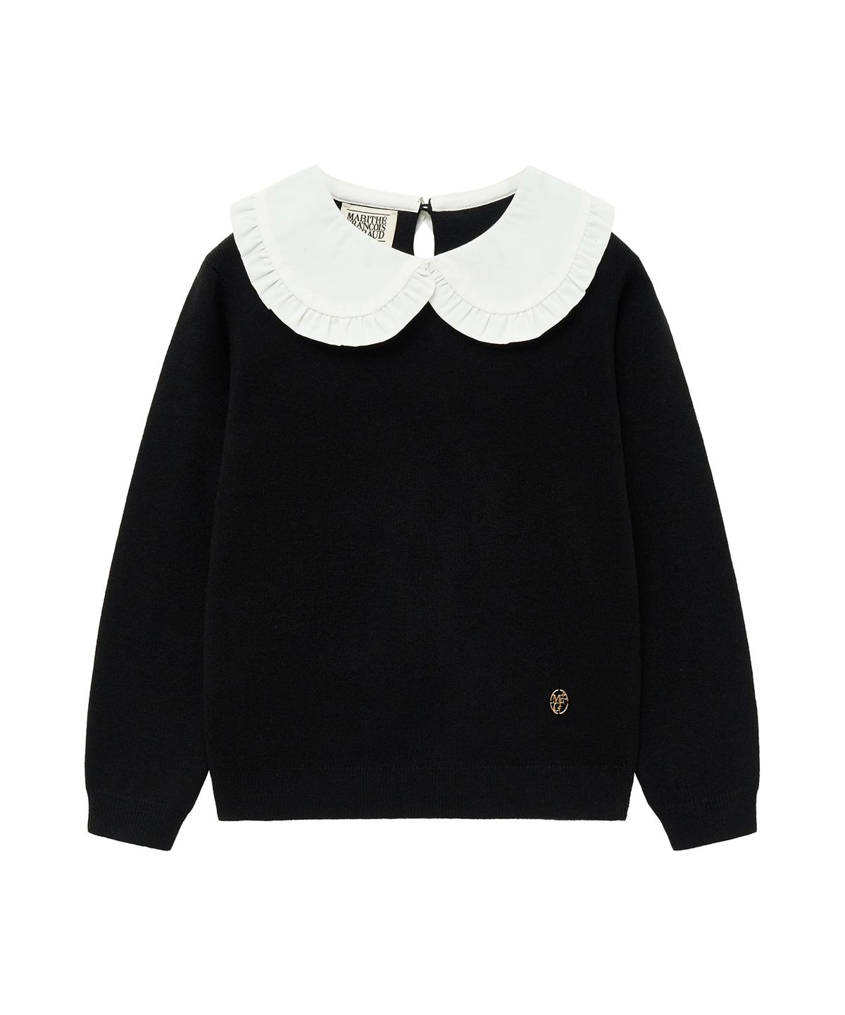 마리떼 키즈(MARITHÉ KIDS) ENFANT FRILL COLLAR KNIT black
