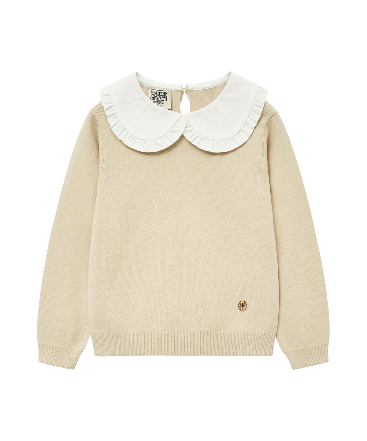 마리떼 키즈(MARITHÉ KIDS) ENFANT FRILL COLLAR KNIT light beige