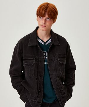 데님 트러커 자켓 BLACK (LP1JU010-076)