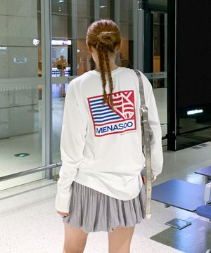 Menasoo Hearttrack Long Sleeve T Shirt_White