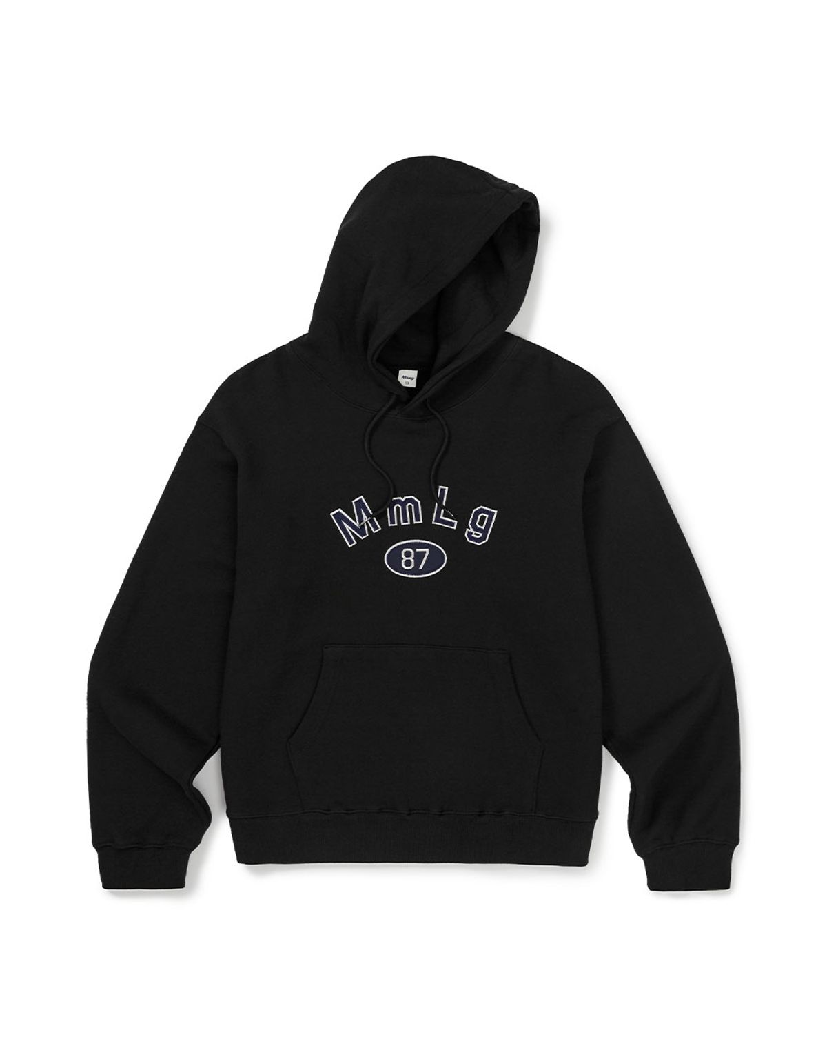 엠엠엘지(MMLG) [Mmlg] MM APLIQUE HOODIE (EVERY BLACK)