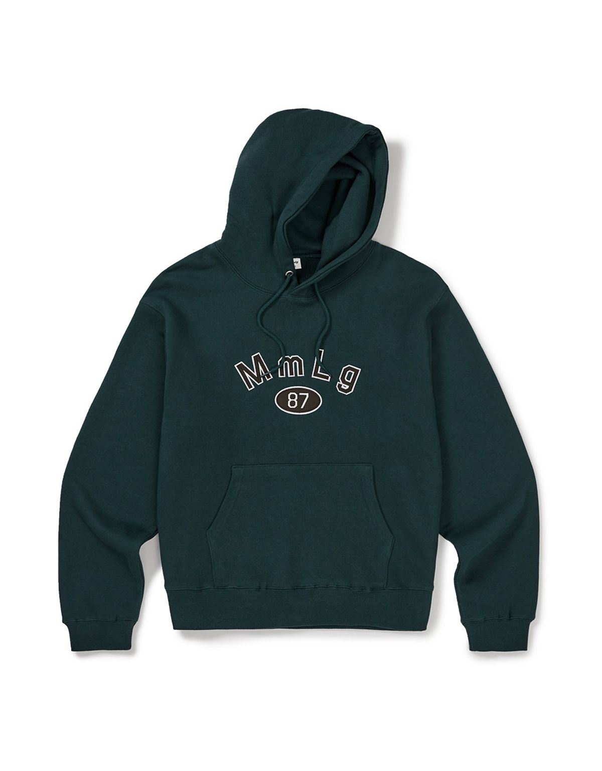 엠엠엘지(MMLG) [Mmlg] MM APLIQUE HOODIE (DEEP GREEN)