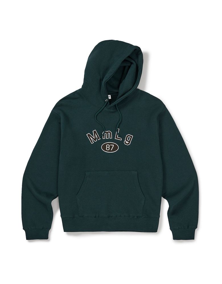 [Mmlg] MM APLIQUE HOODIE (DEEP GREEN)