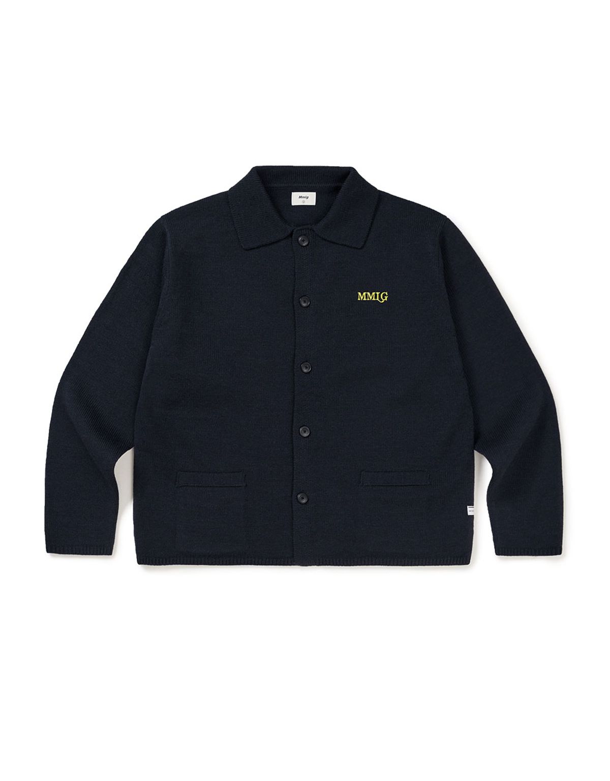 엠엠엘지(MMLG) [Mmlg] BOARD LOGO KNIT CARDIGAN (NAVY)