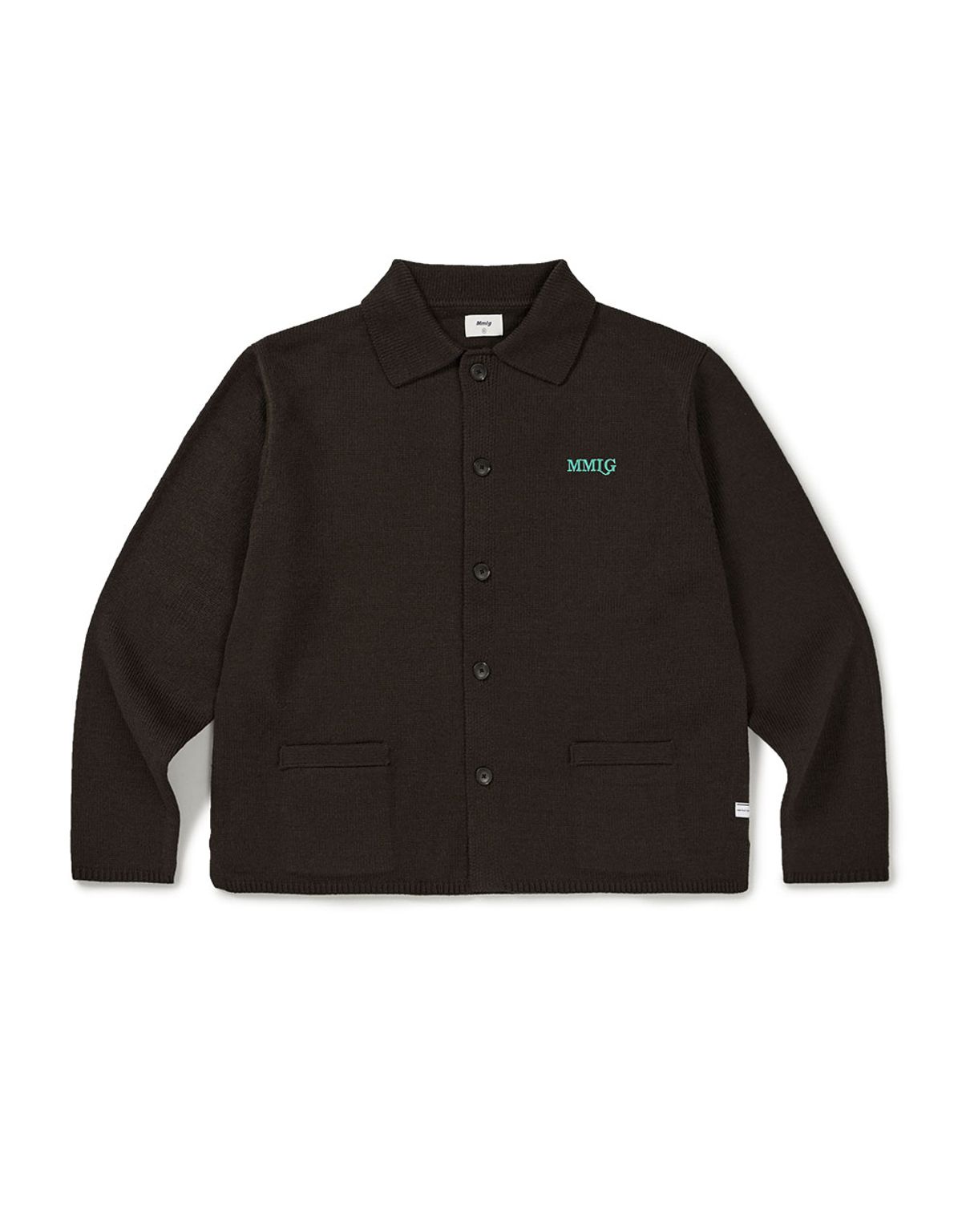엠엠엘지(MMLG) [Mmlg] BOARD LOGO KNIT CARDIGAN (BROWN)
