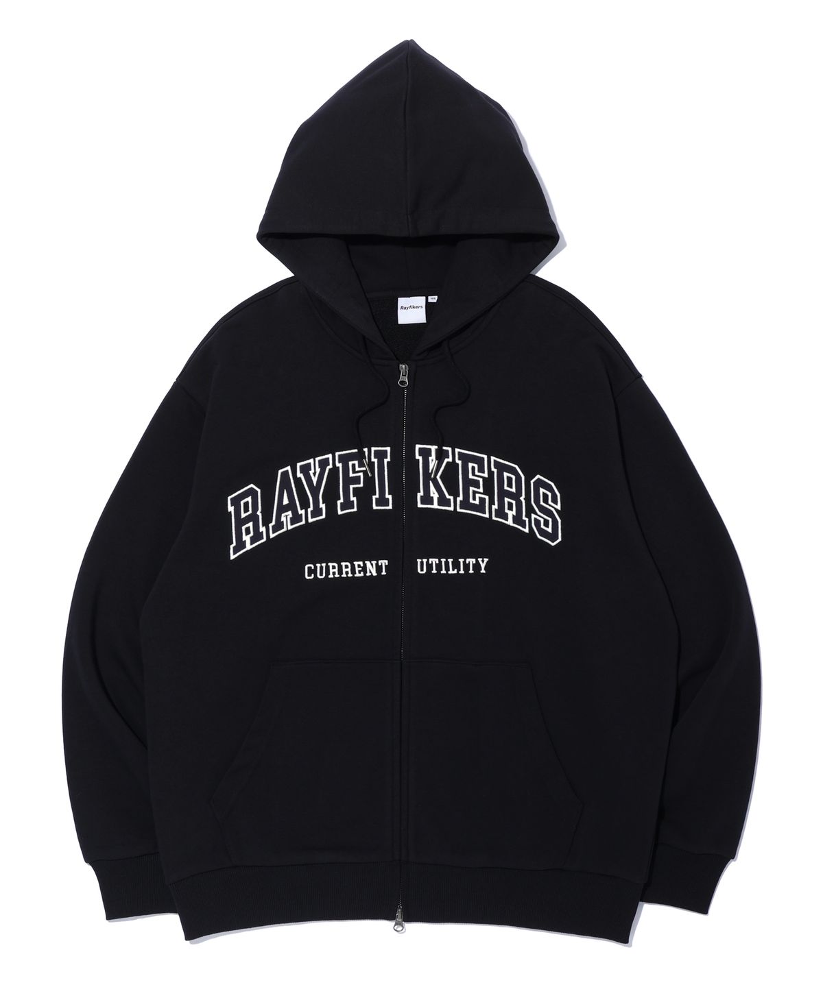 레이피커스(RAYFIKERS) 아치 로고 후드 집업 BLACK (MP6TU143-076)