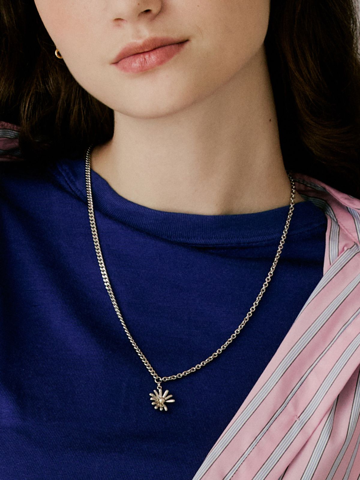 빈티지헐리우드(VINTAGE HOLLYWOOD) Flutter Daisy Necklace (Silver) VH25NNNE170V