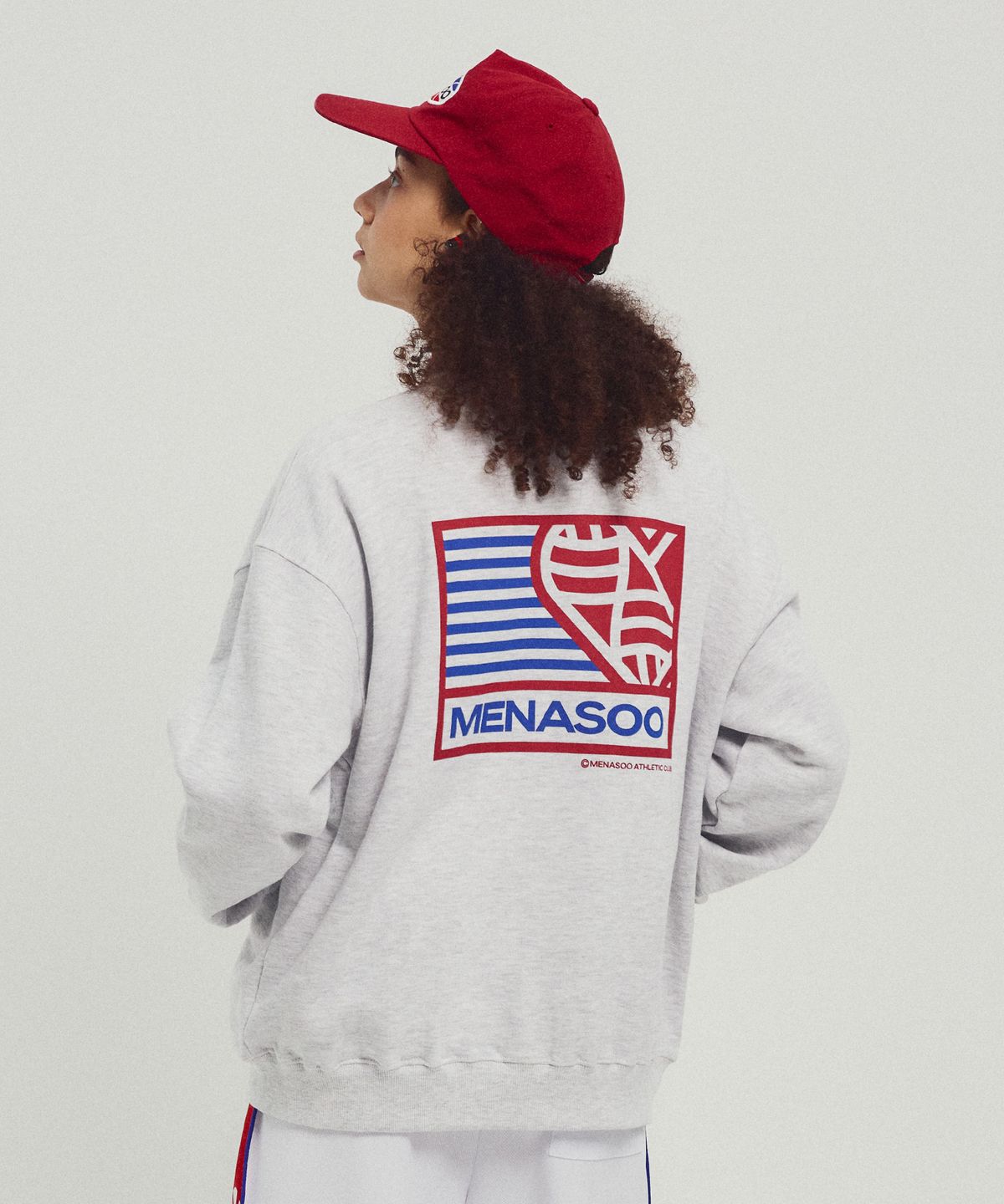 미나수(MENASOO) Menasoo Hearttrack Zipup Cardigan_White Melange