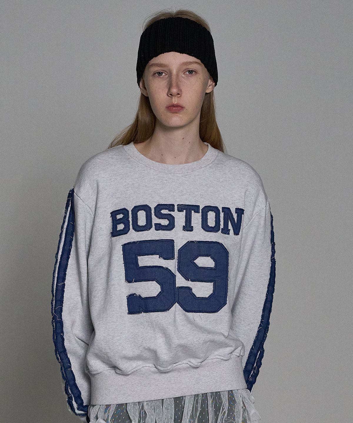 엘리오티(ELLIOTI) Football Sweatshirts_White Melange