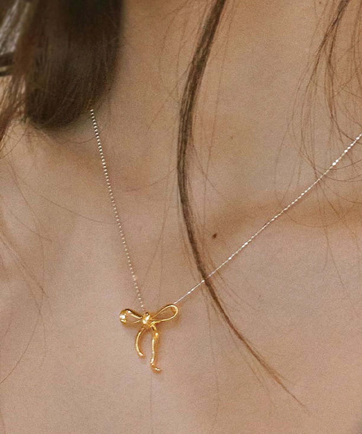누아보(NUAVO) Ribbon tie necklace - MIX
