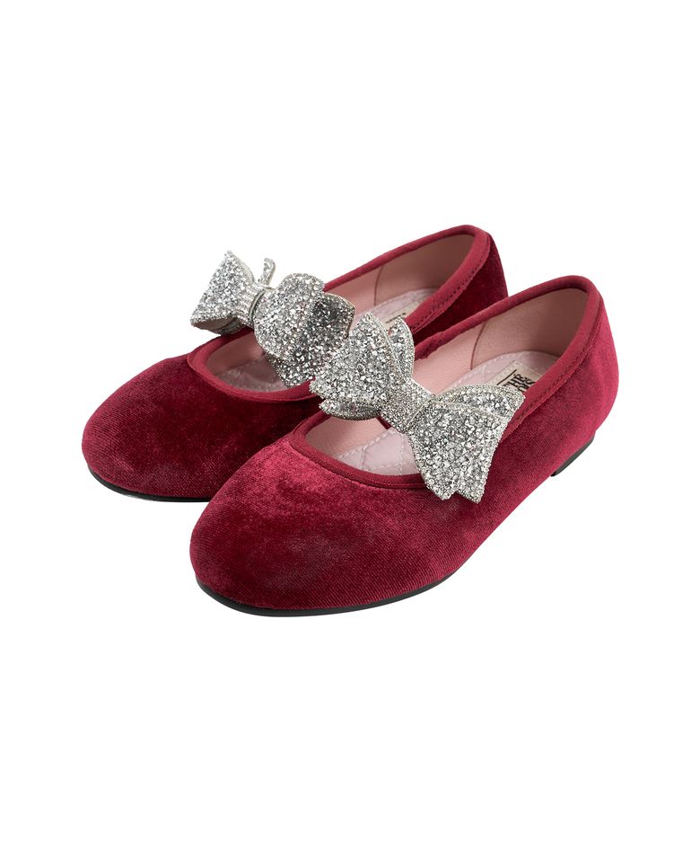 ENFANT W BIG RIBBON MARY JANE burgundy