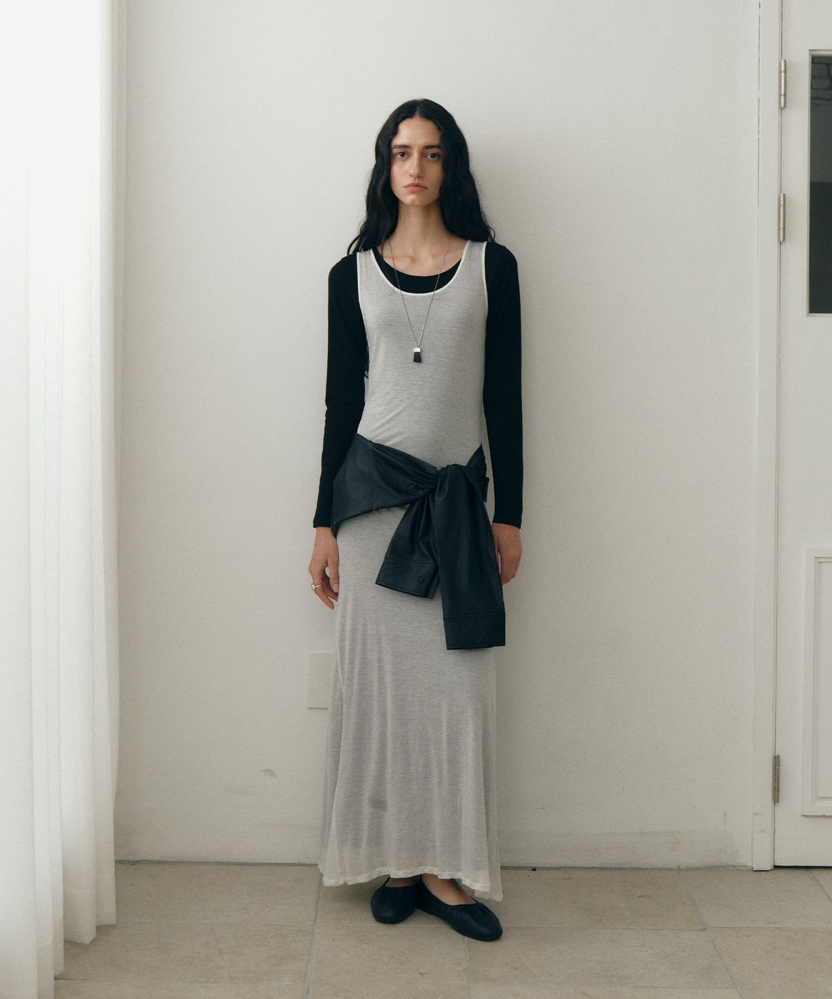 로우타이드(LOW TIDE) LAYERED MAXI DRESS [WHITE]