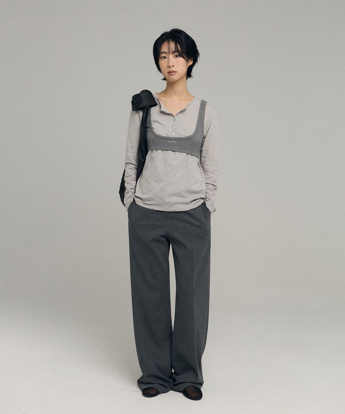 로우타이드(LOW TIDE) BASIC WOOL SLACKS [GREY]