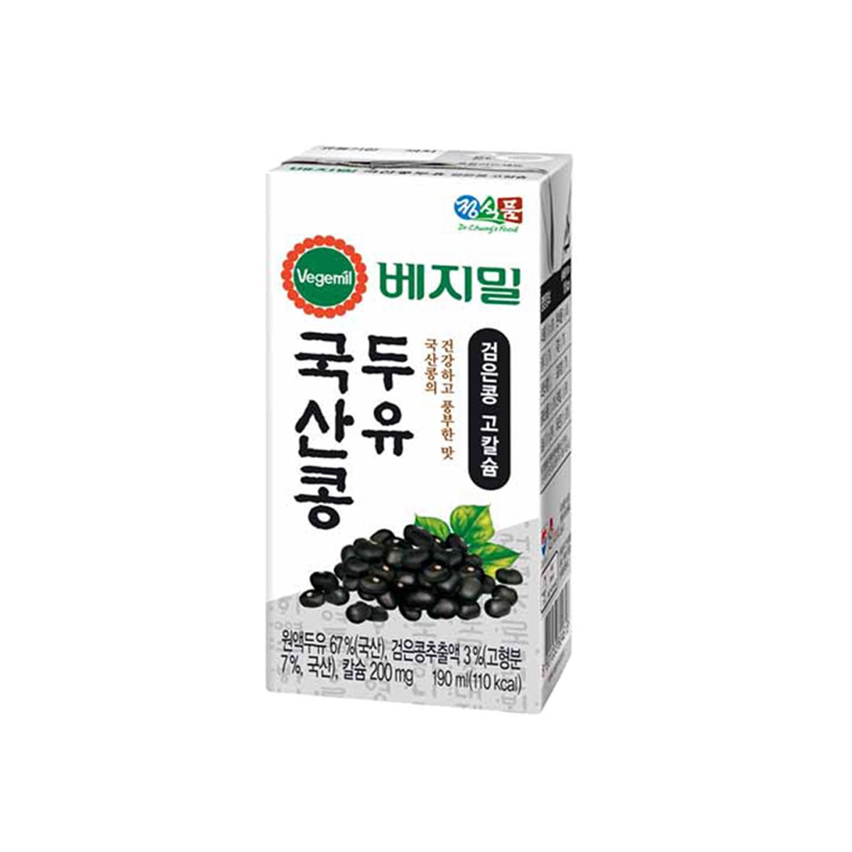 베지밀(VEGEMIL) 베지밀 국산콩 검은콩 고칼슘 두유 190mlx80팩