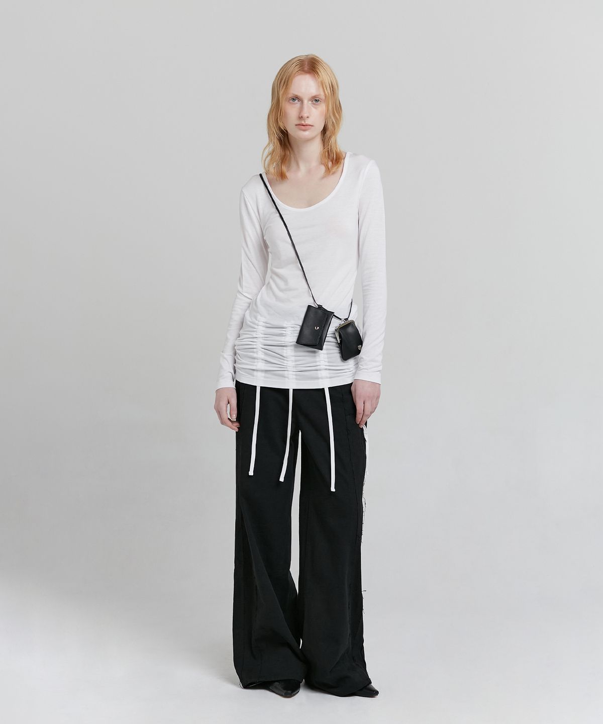 로우타이드(LOW TIDE) HEM STRING T-SHIRT [WHITE]