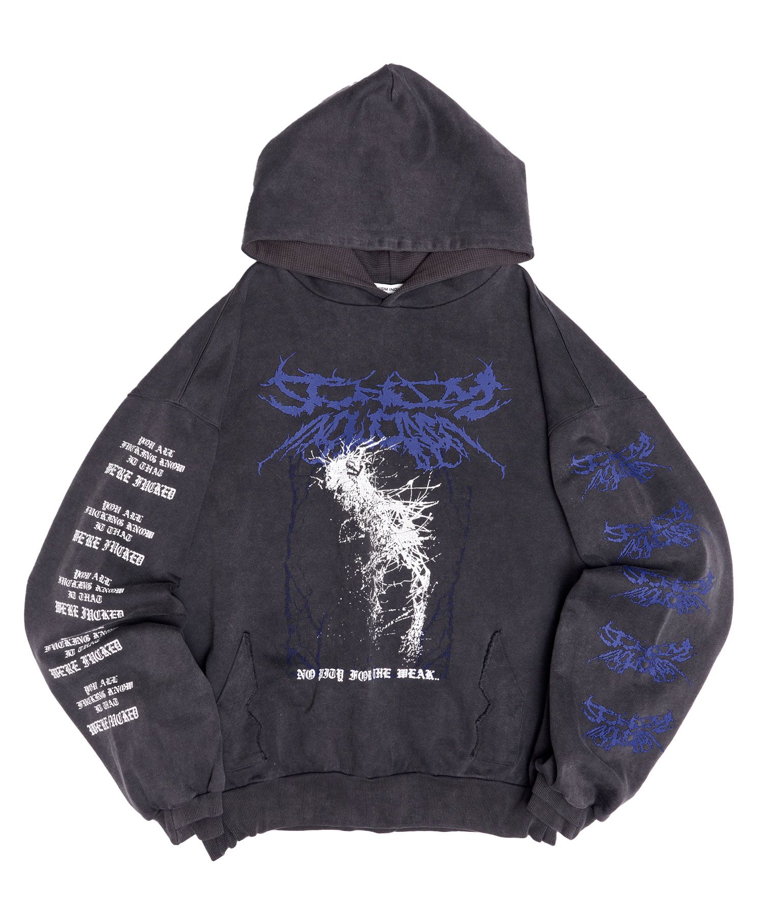 MUSINSA | SCHISM INDUCING MALEVOLENT HOODIE CHARCOAL